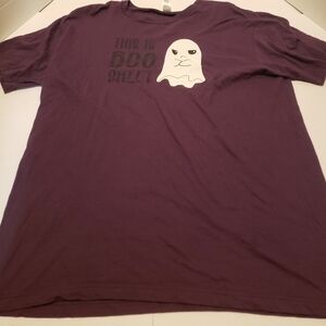 Purple Halloween "this is boo sheet" tee shirt size XL